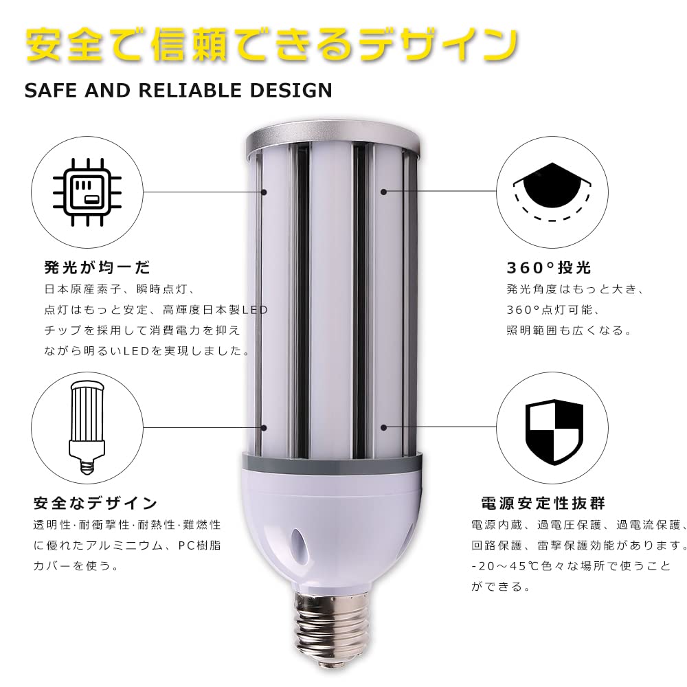 新品3個セットLED コーンライト　80W 口金E39 Amazon | LEDコーンライト 80w トウモロコシ型 LED 80W 600W水銀～800W